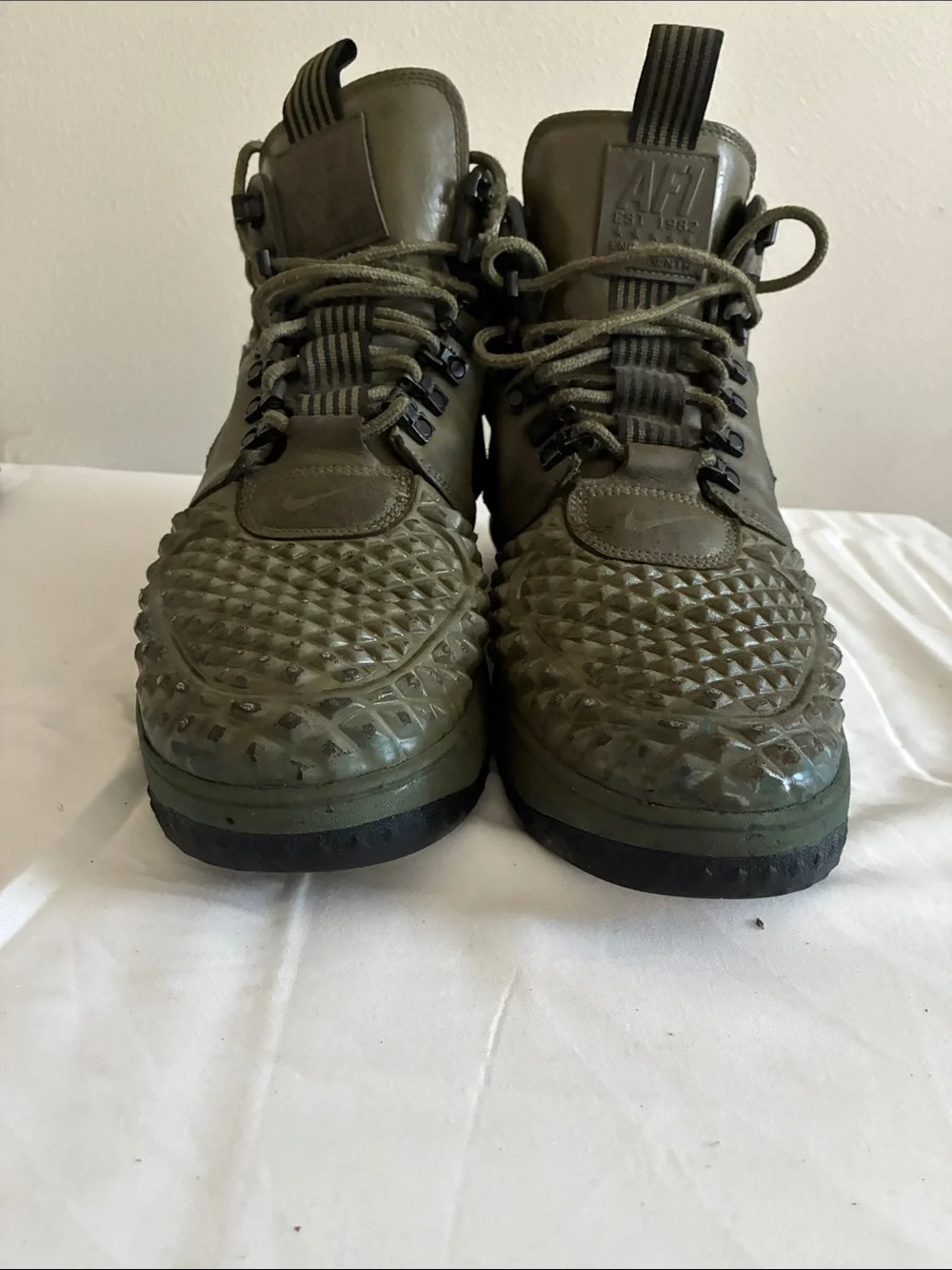 Nike Lunar Force 1 Duckboot ‘17 AF1 Medium Olive Winter Boots Men’s Size 12